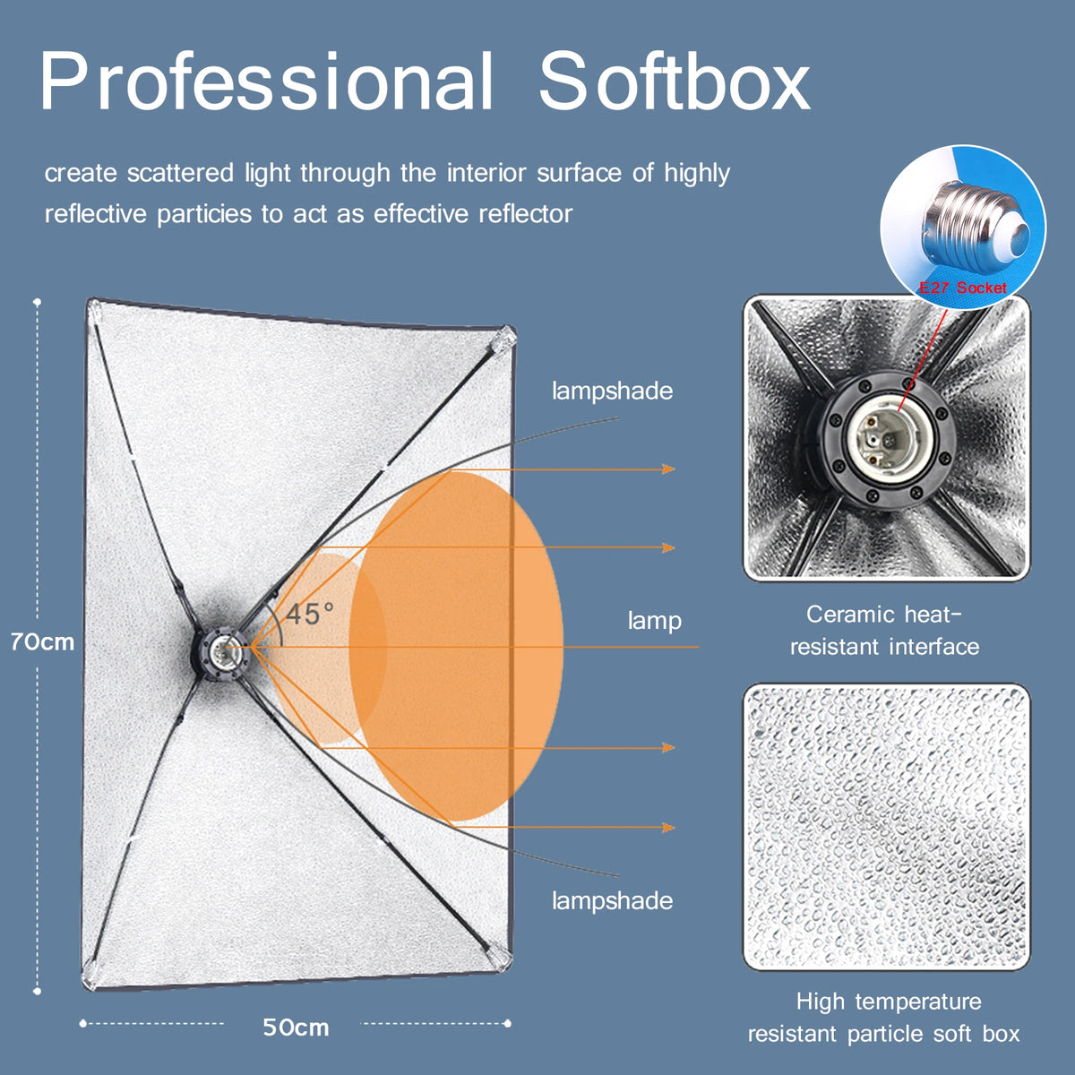 Softbox E27 avec pied