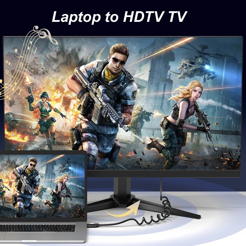 Câble HDMI spiralé pour caméra