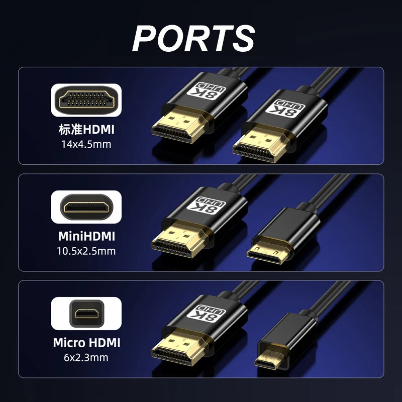 Câble HDMI spiralé pour caméra