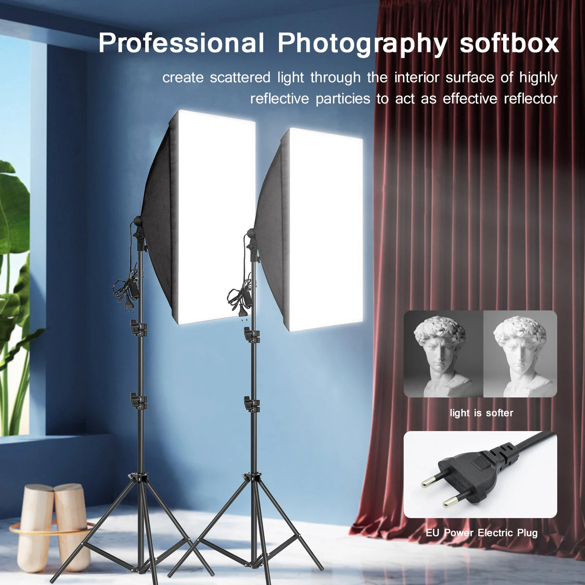 Softbox E27 avec pied