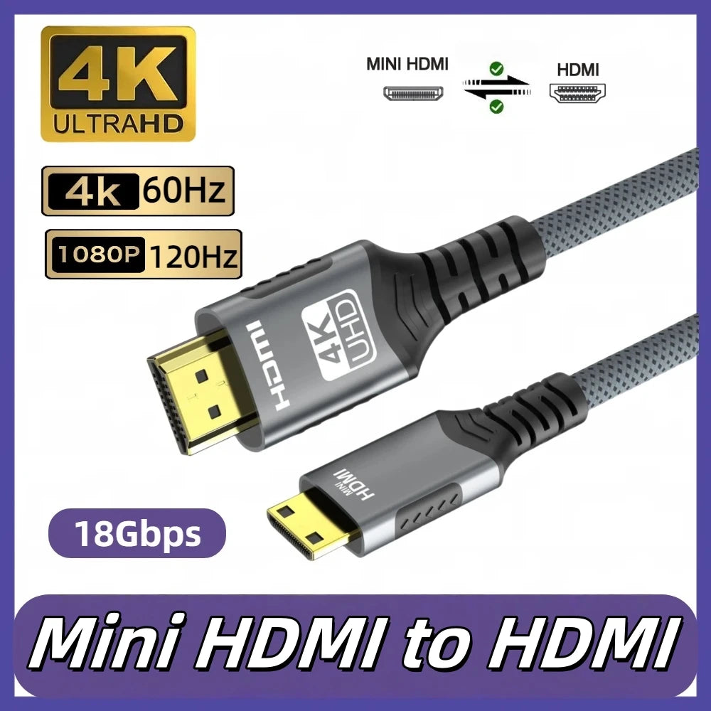 Câble mini ou micro-HDMI vers HDMI