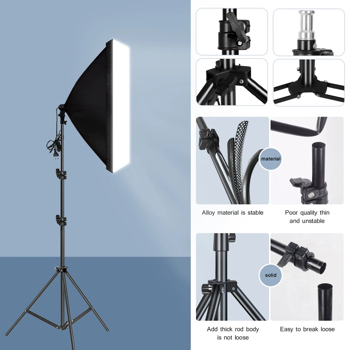 Softbox E27 avec pied