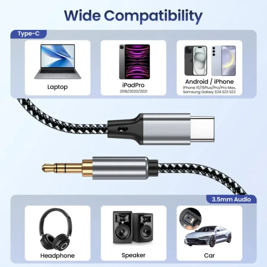 Câble audio USB-C vers jack 3,5 mm