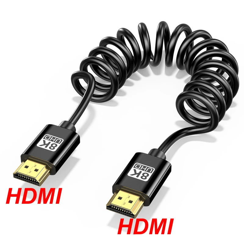 Câble HDMI spiralé pour caméra